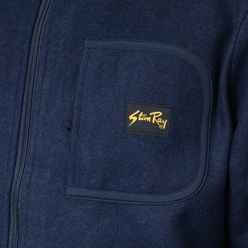 Stan Ray Wool Fleece Jacket Navy Heather-6