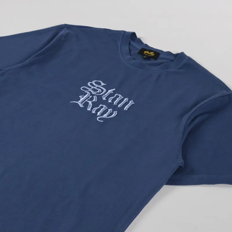 Stan Ray Olde Script T Shirt Washed Navy-1