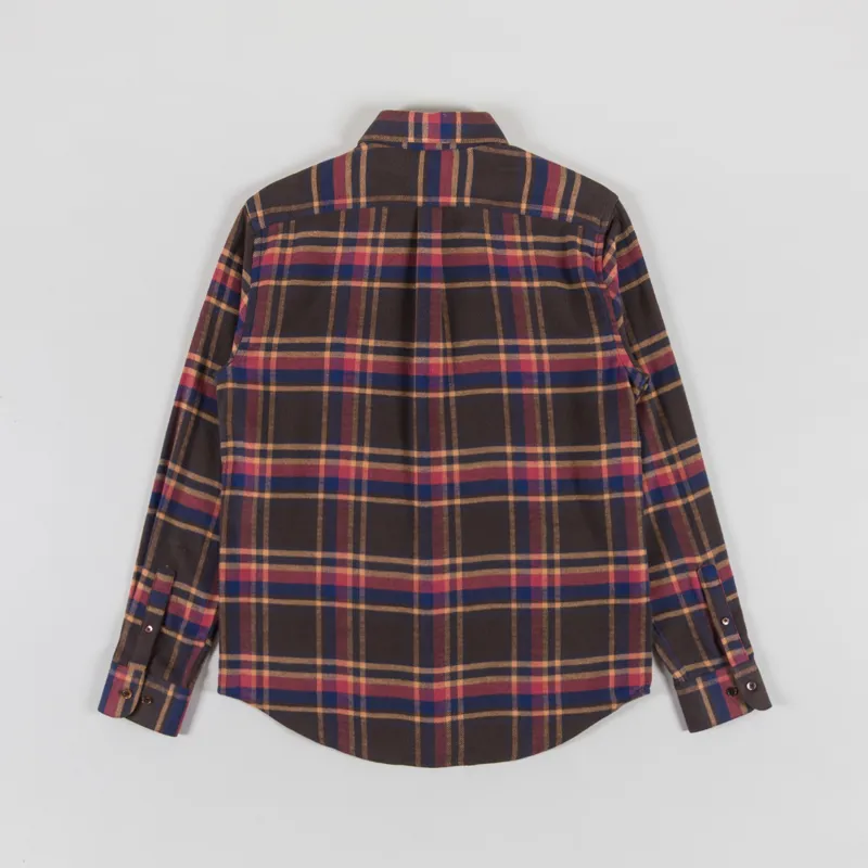 Portuguese Flannel Castor Shirt Brown Yellow Bordeaux Blue-1