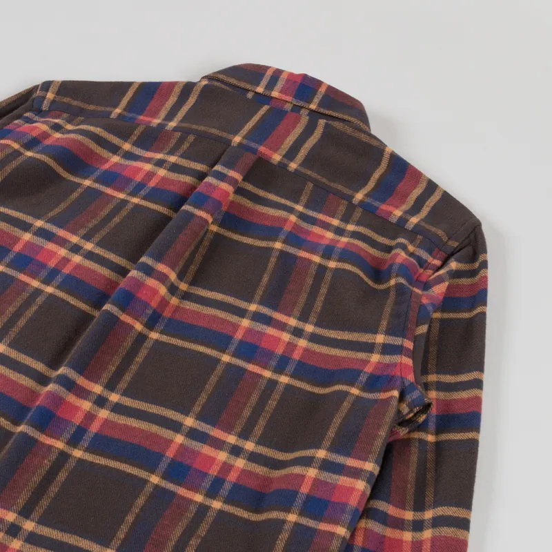 Portuguese Flannel Castor Shirt Brown Yellow Bordeaux Blue-3