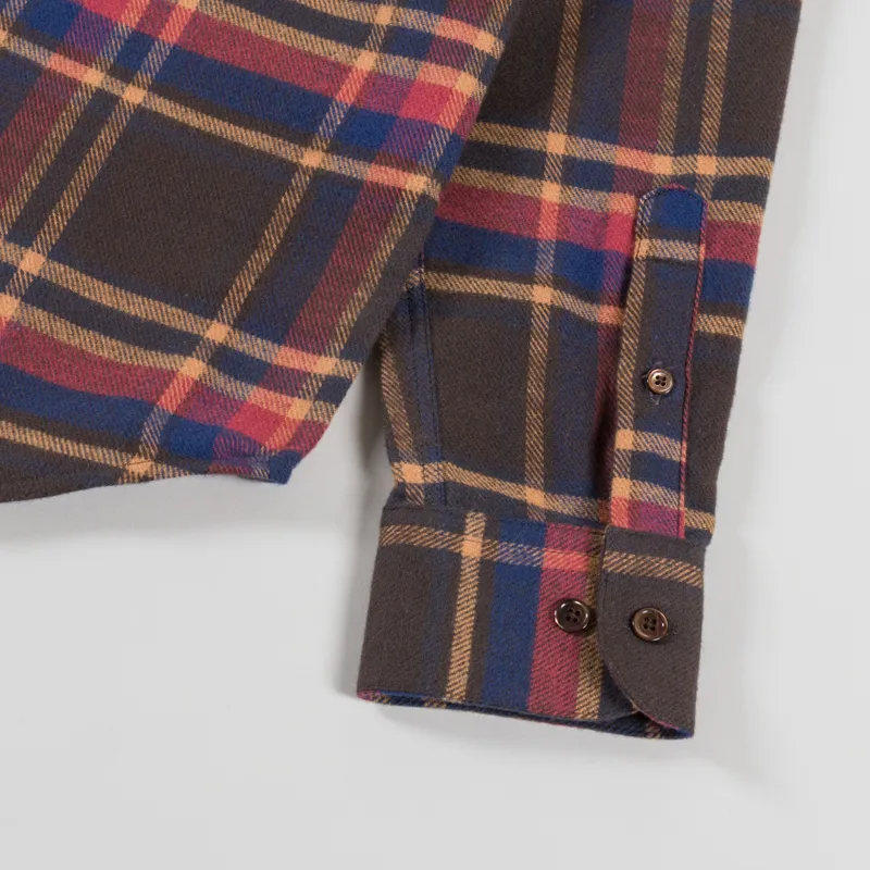 Portuguese Flannel Castor Shirt Brown Yellow Bordeaux Blue-8