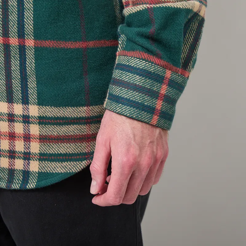 Portuguese Flannel Cervo Shirt Green Ecru-6