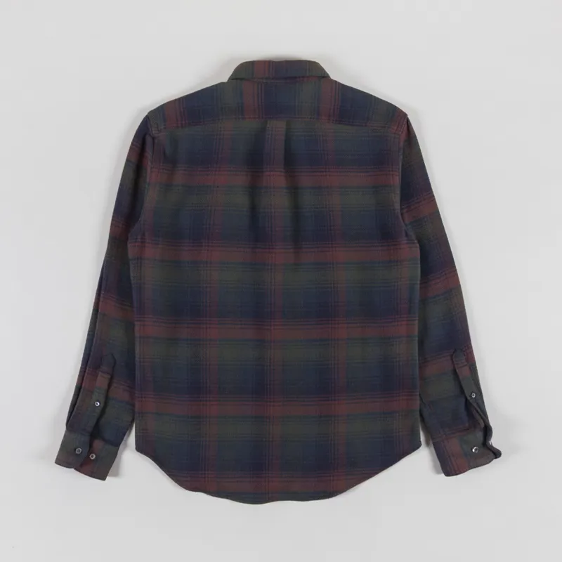 Portuguese Flannel Old Pine Shirt Grey Olive Brown-1