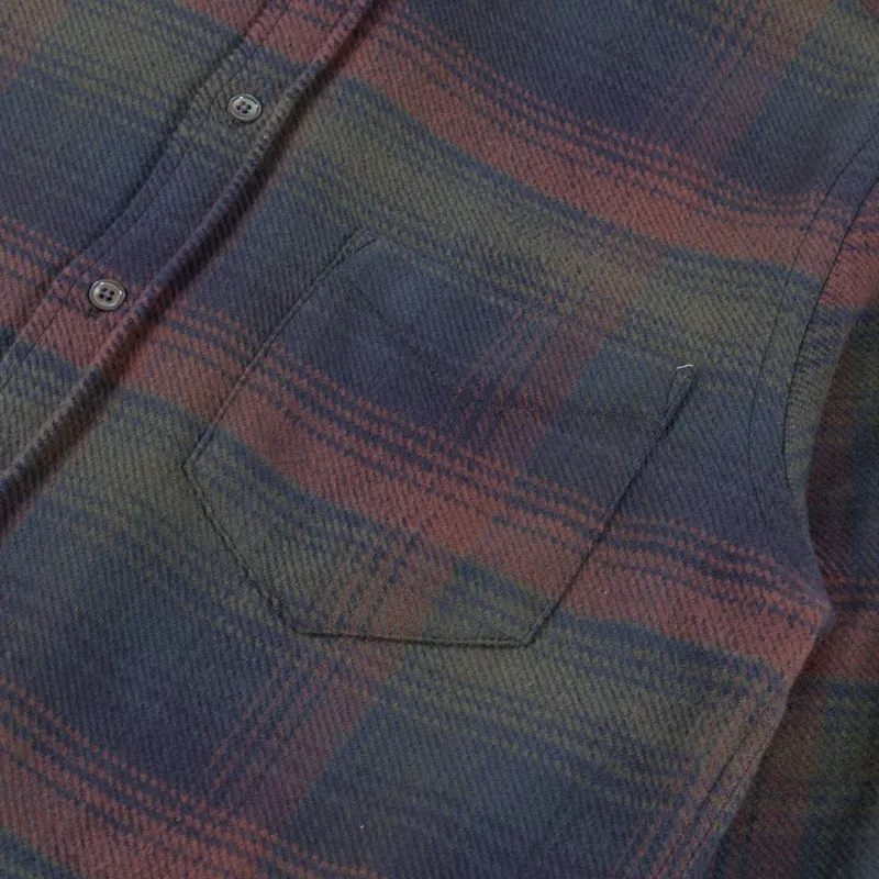 Portuguese Flannel Old Pine Shirt Grey Olive Brown-5