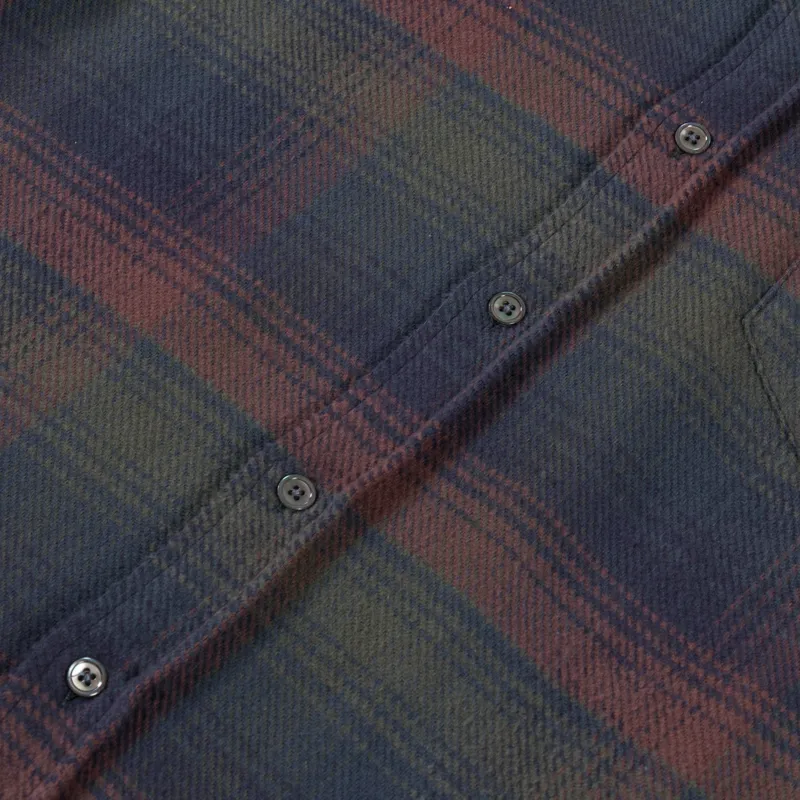 Portuguese Flannel Old Pine Shirt Grey Olive Brown-6