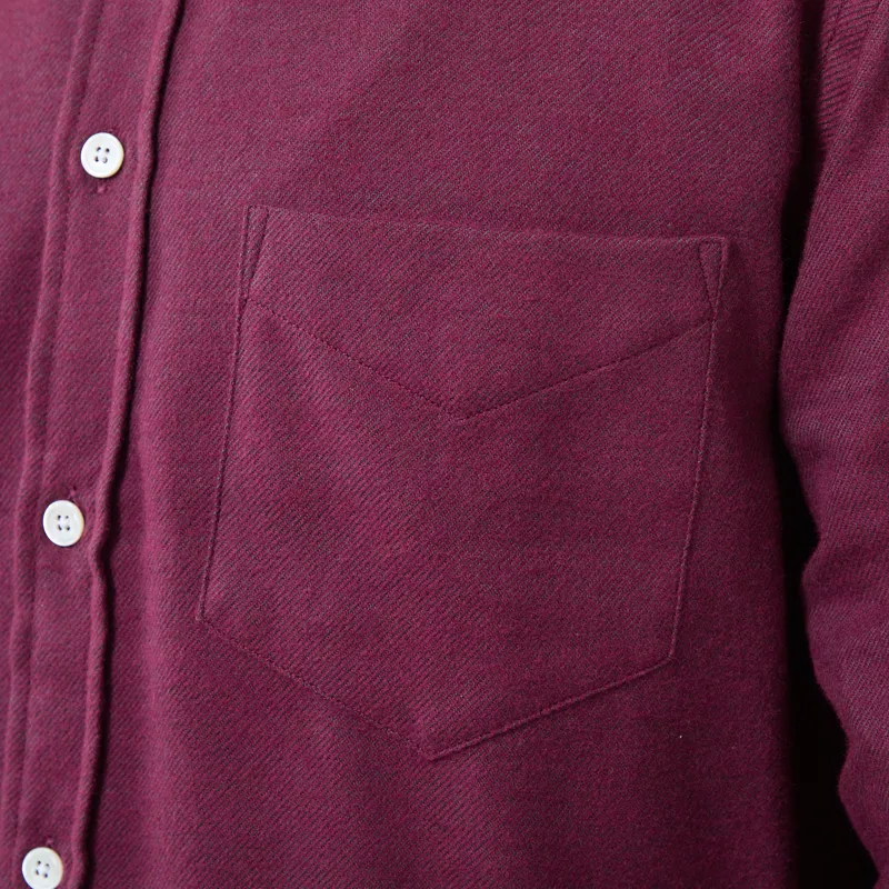 Portuguese Flannel Teca Shirt Bordeaux-5
