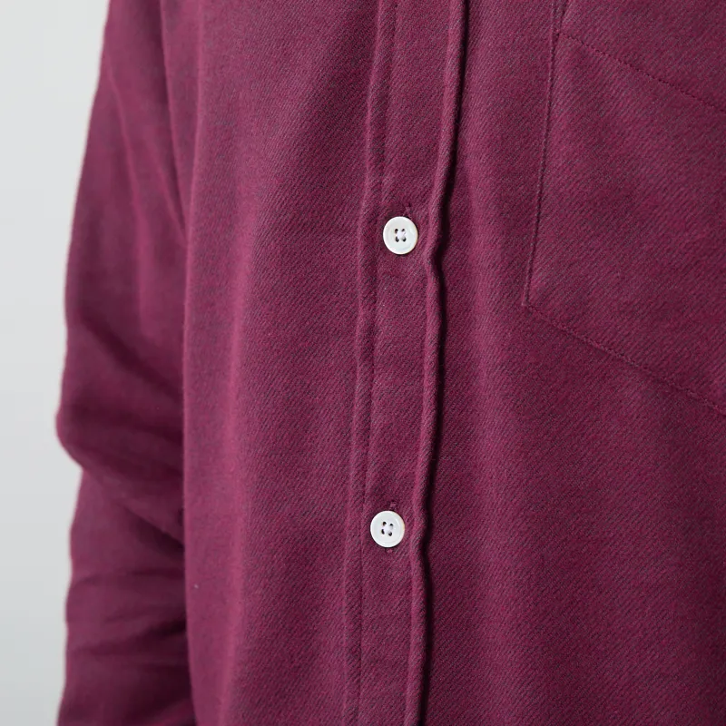 Portuguese Flannel Teca Shirt Bordeaux-6