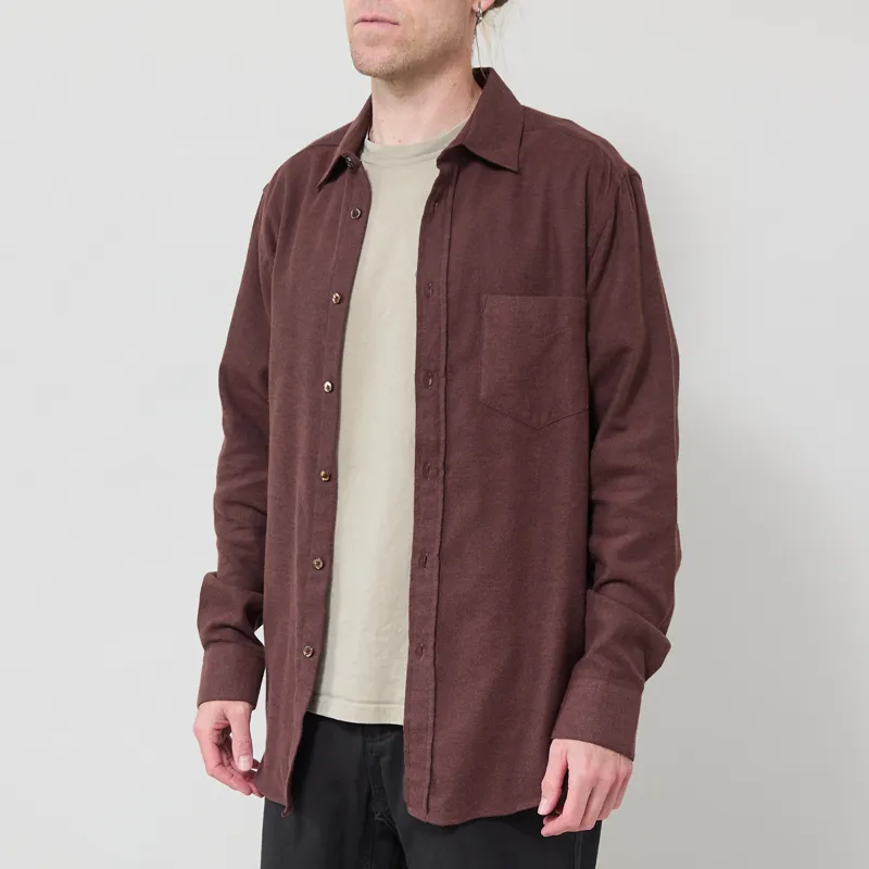 Portuguese Flannel Teca Shirt Brown-1