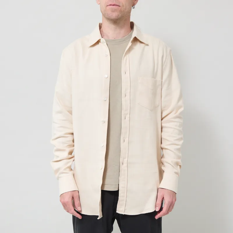 Portuguese Flannel Teca Shirt Ecru