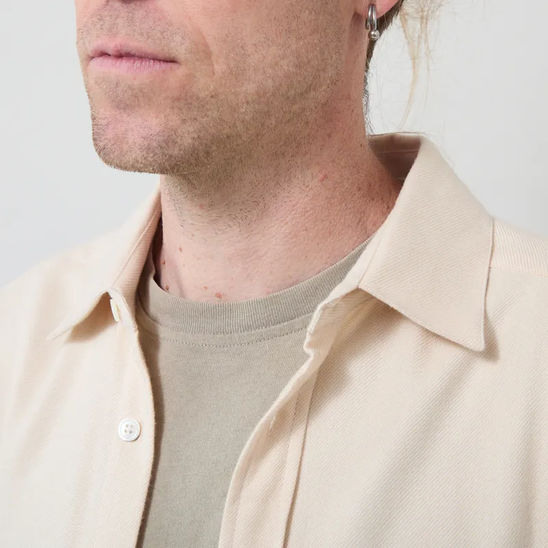 Portuguese Flannel Teca Shirt Ecru-3