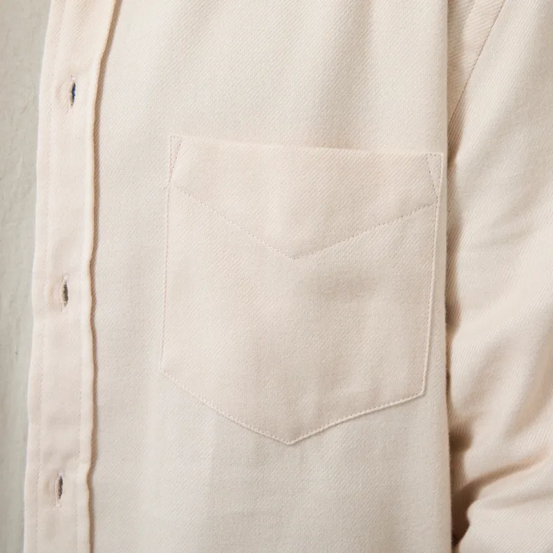 Portuguese Flannel Teca Shirt Ecru-4