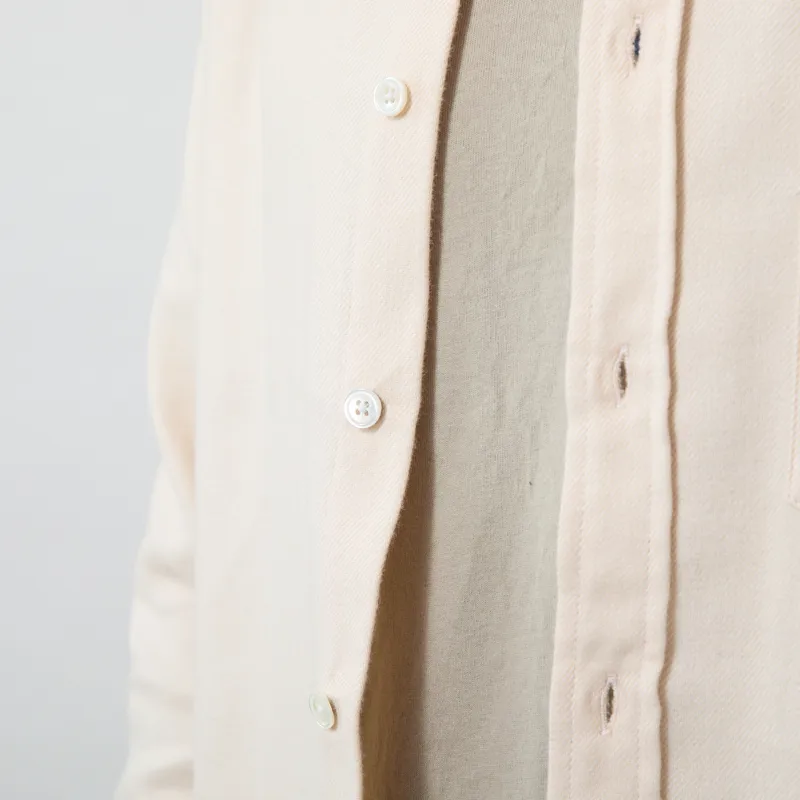 Portuguese Flannel Teca Shirt Ecru-5