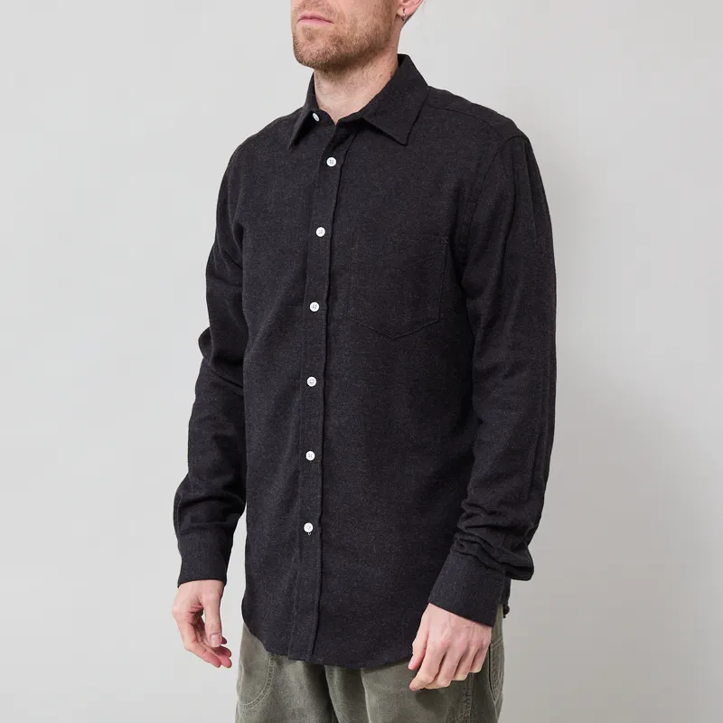 Portuguese Flannel Teca Shirt Grey-1