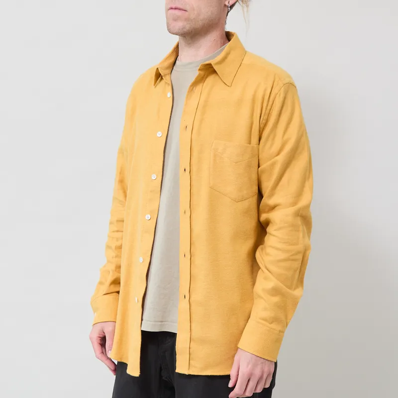 Portuguese Flannel Teca Shirt Mustard-1