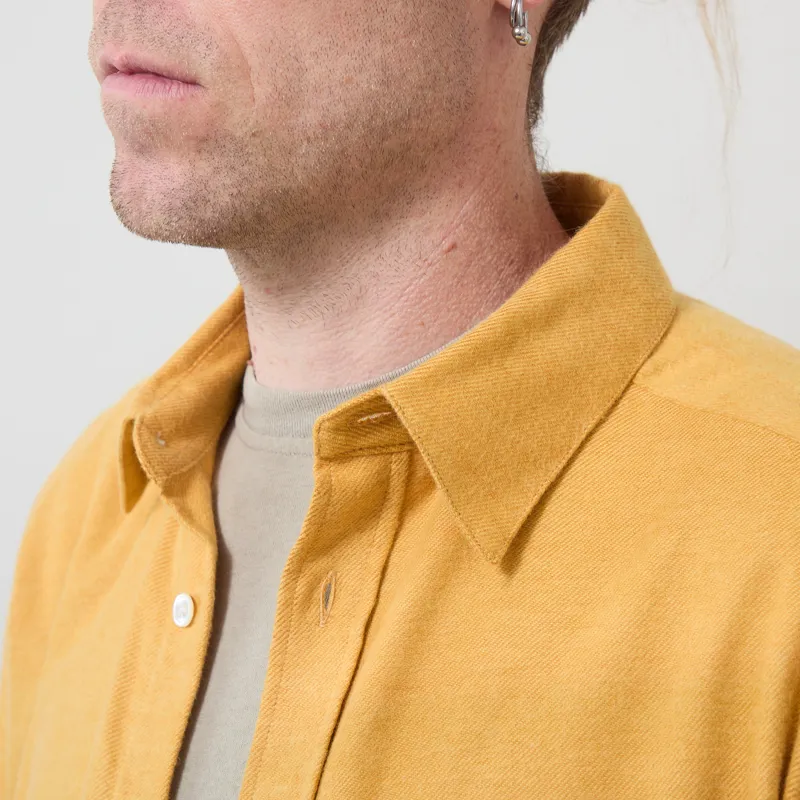 Portuguese Flannel Teca Shirt Mustard-3