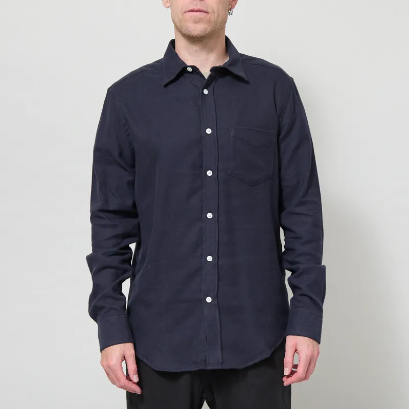 Portuguese Flannel Teca Shirt Navy