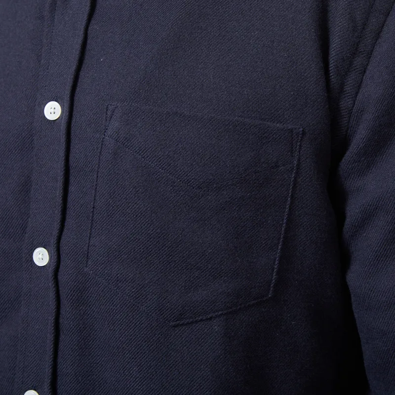 Portuguese Flannel Teca Shirt Navy-4