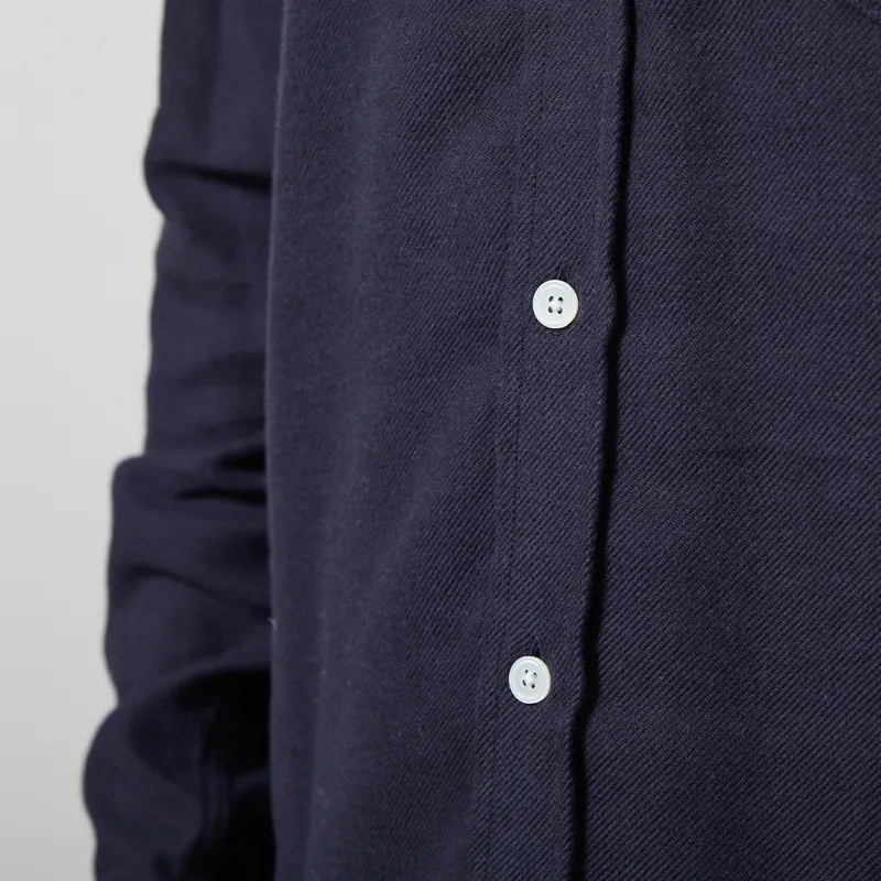 Portuguese Flannel Teca Shirt Navy-5