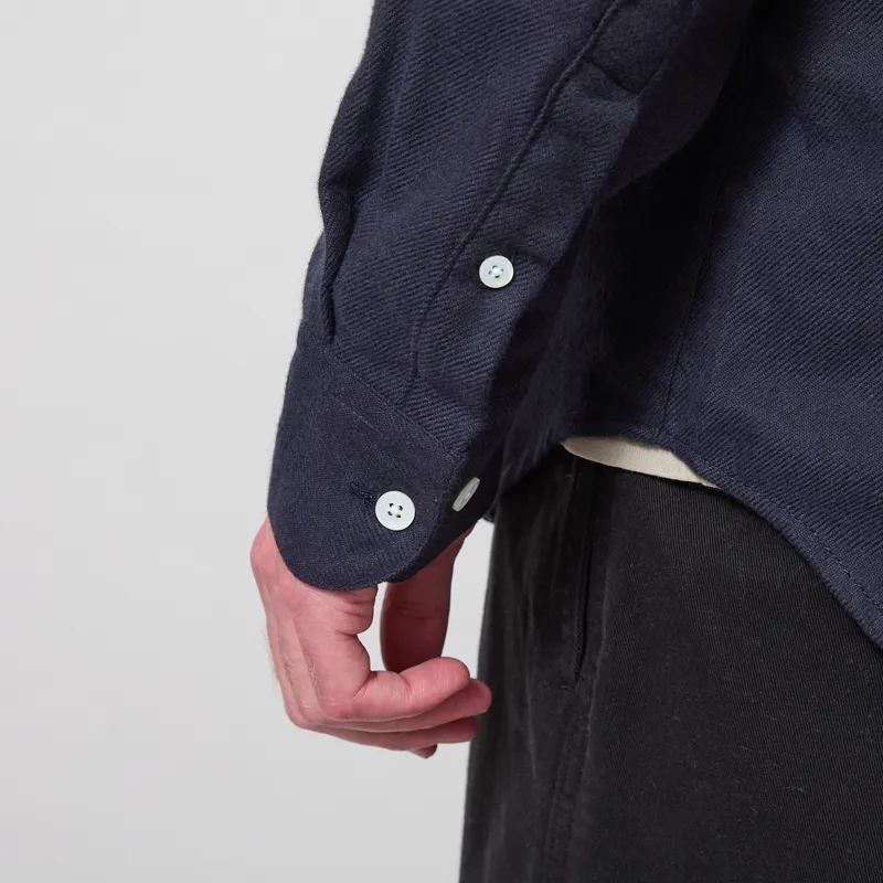 Portuguese Flannel Teca Shirt Navy-7