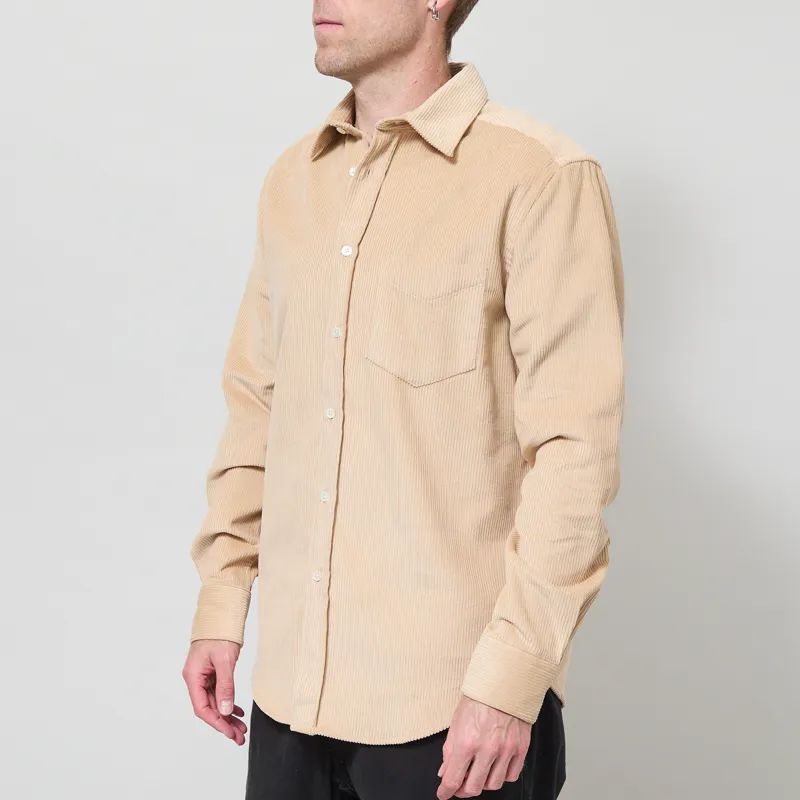Portuguese Flannel Lobo Shirt Beige-1