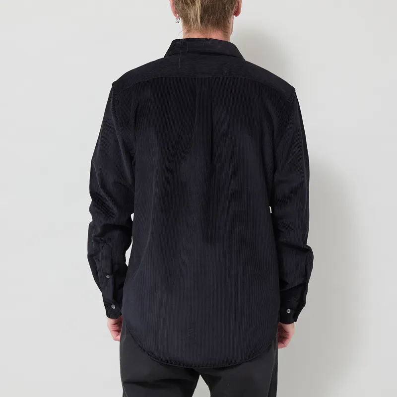 Portuguese Flannel Lobo Shirt Black-2