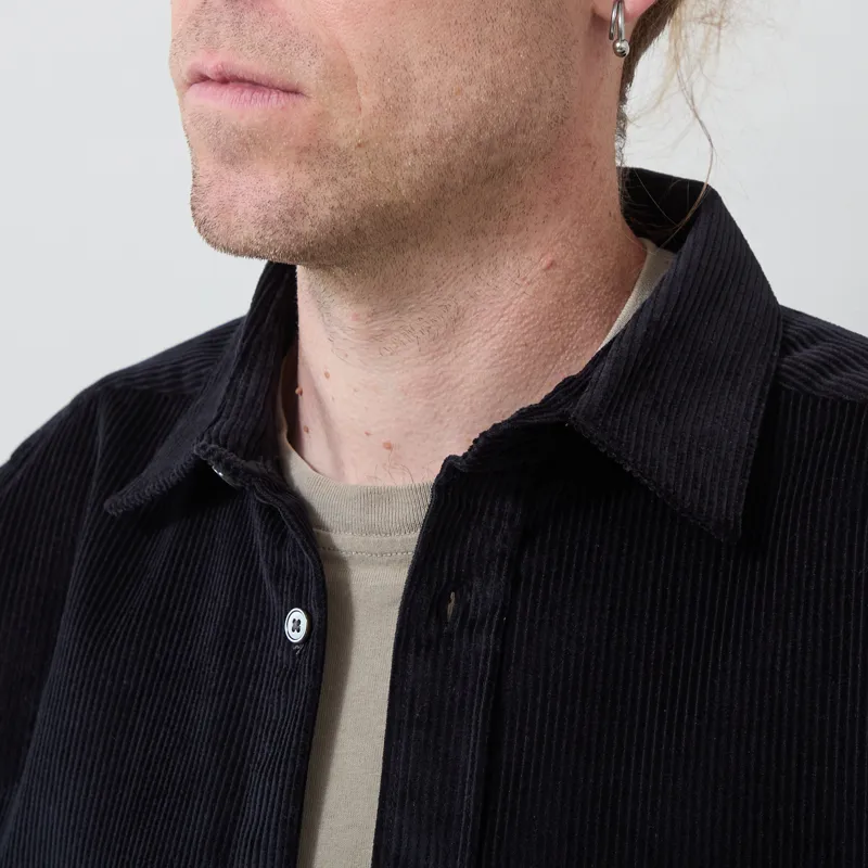 Portuguese Flannel Lobo Shirt Black-3
