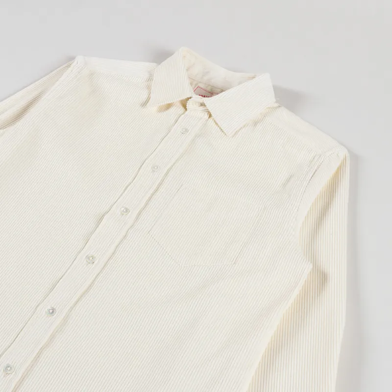Portuguese Flannel Lobo Shirt Ecru-2
