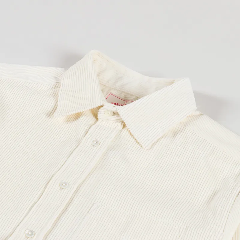 Portuguese Flannel Lobo Shirt Ecru-4