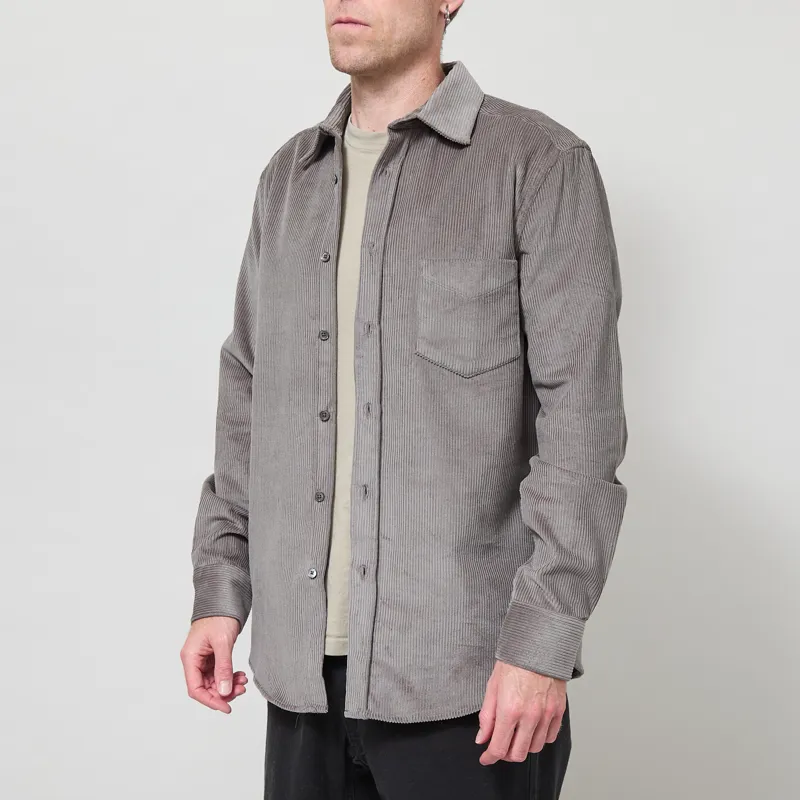 Portuguese Flannel Lobo Shirt Grey-1