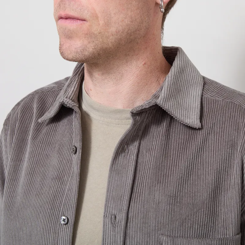 Portuguese Flannel Lobo Shirt Grey-3