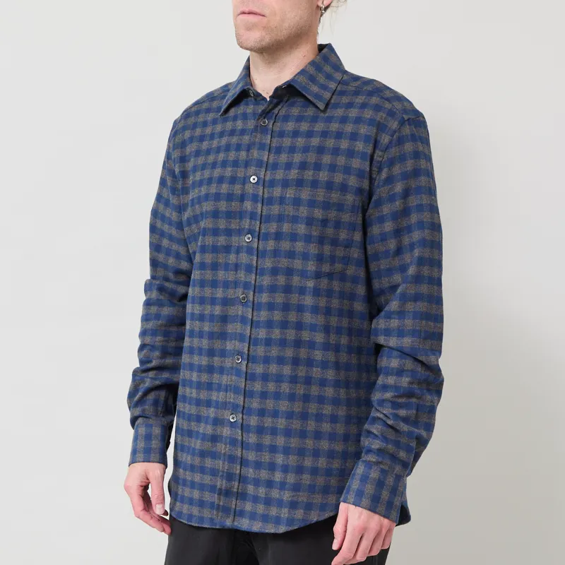 Portuguese Flannel Aquila Shirt Blue-1