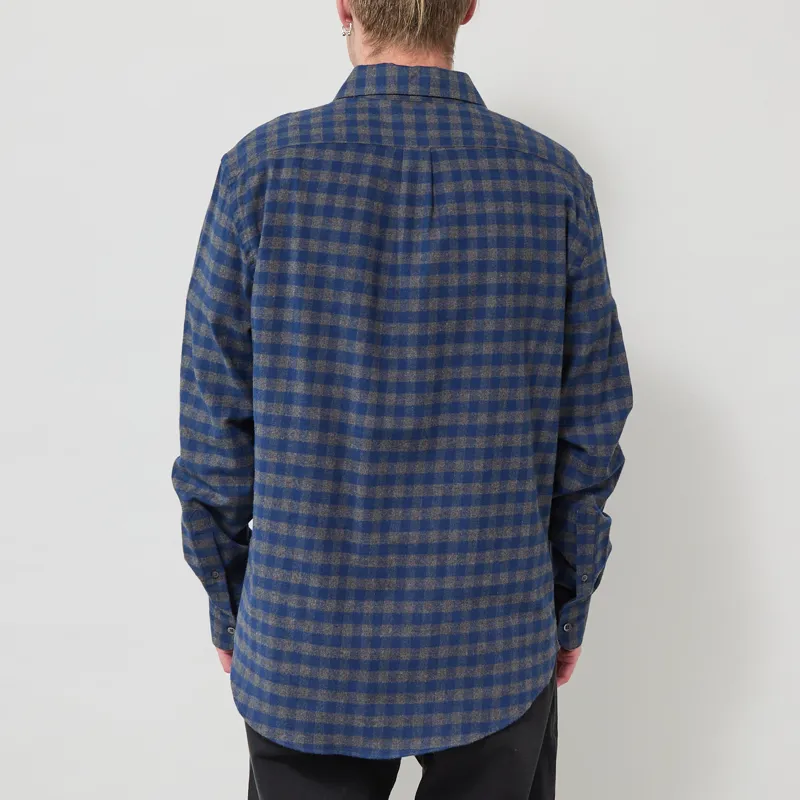 Portuguese Flannel Aquila Shirt Blue-2
