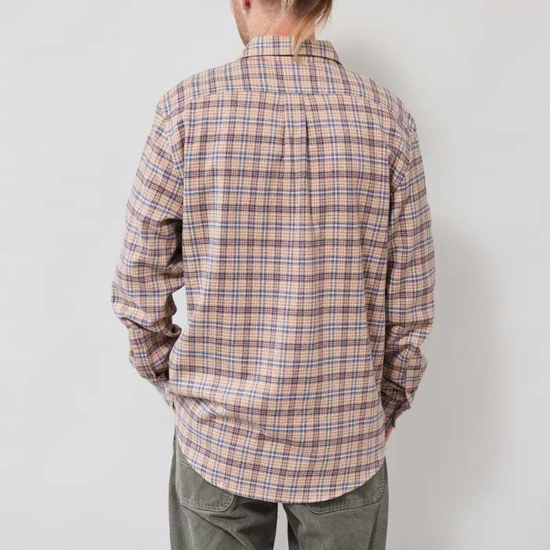Portuguese Flannel Cedar Shirt Brown Blue-2