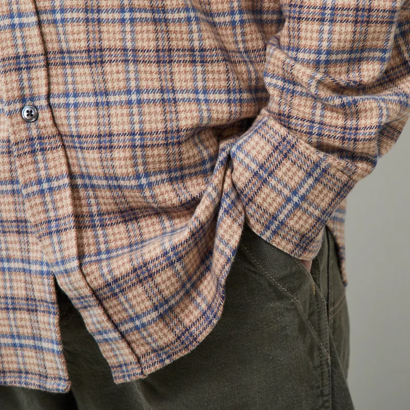 Portuguese Flannel Cedar Shirt Brown Blue-6
