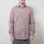 Portuguese Flannel Cedar Shirt Grey Bordeaux