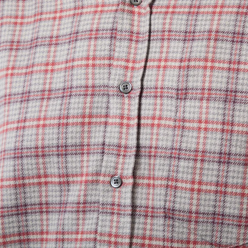 Portuguese Flannel Cedar Shirt Grey Bordeaux-4