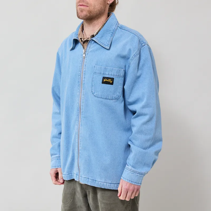 Stan Ray Zip Shirt Mid Wash Denim-1