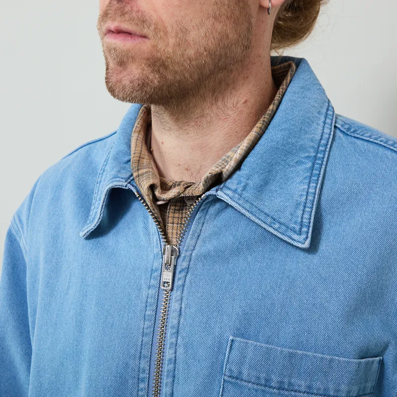 Stan Ray Zip Shirt Mid Wash Denim-3
