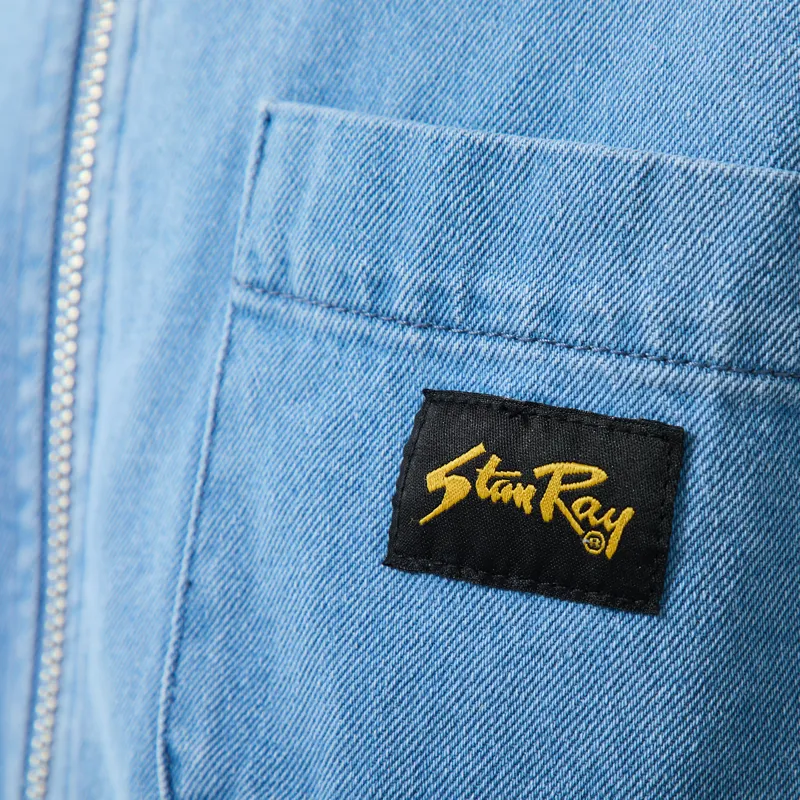 Stan Ray Zip Shirt Mid Wash Denim-6