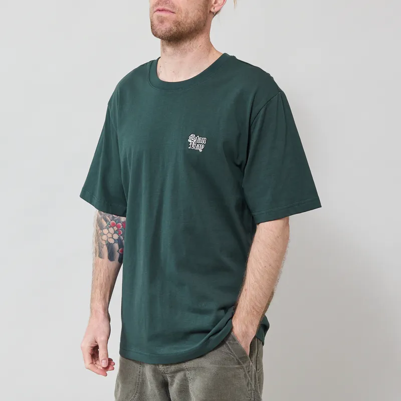 Stan Ray Fracktur T Shirt Pineneedle-1
