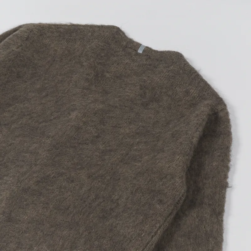 Manastash Mens Knitted Soft Wool Aberdeen Kurtigan Mocca Brown