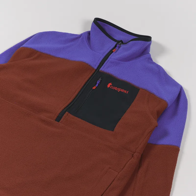 Cotopaxi Abrazo Half-Zip Fleece Jacket Blue Violet Rust-2