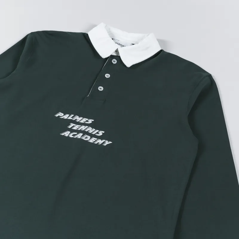 Palmes Tennis Society Academy Rugby Shirt Green-2