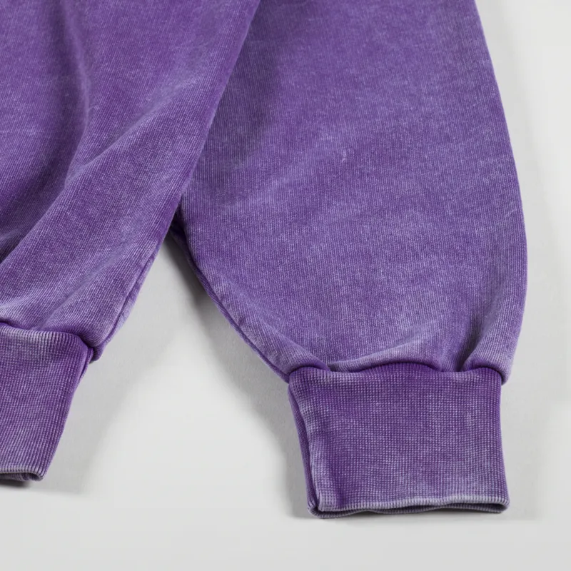 Aries Arise Womens Acid Wash No Problemo Logo Sweatshirt Purple