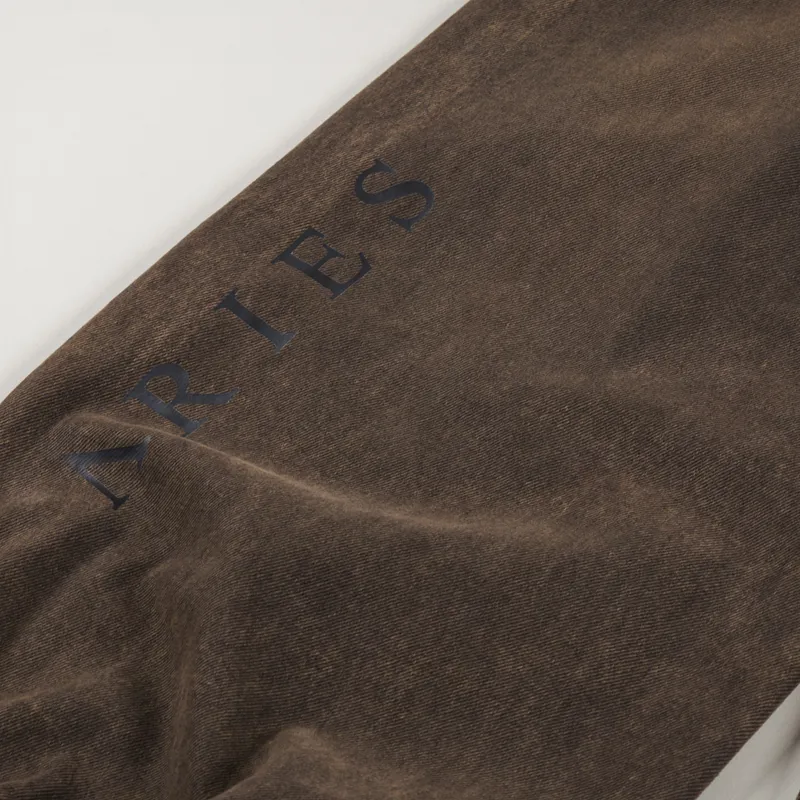 Aries Womens Acid Wash Low Rise Flare Orange-6