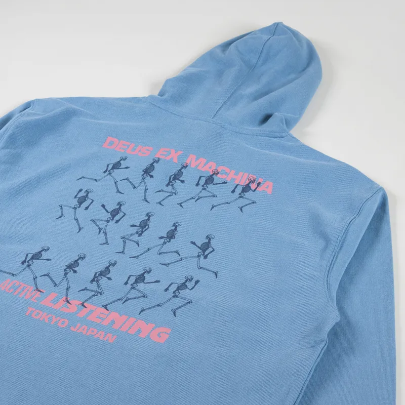 Deus Ex Machina Active Listening Hoodie Blue Heaven-4