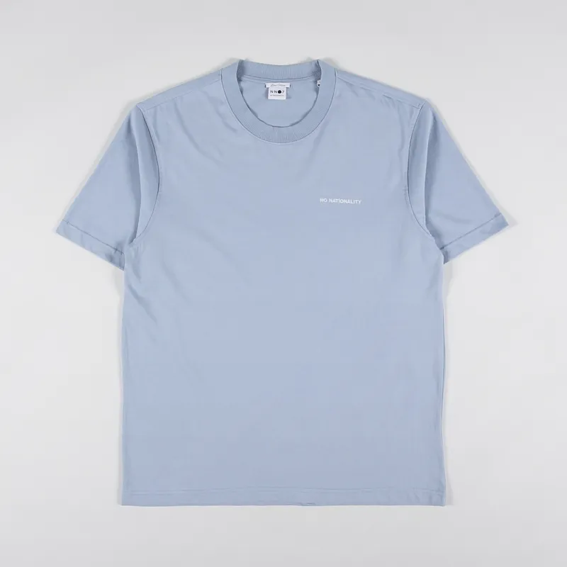 NN07 Adam Emb T Shirt Ashley Blue