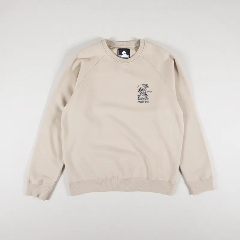 Edwin Agaric Village Sweatshirt White Pepper-1