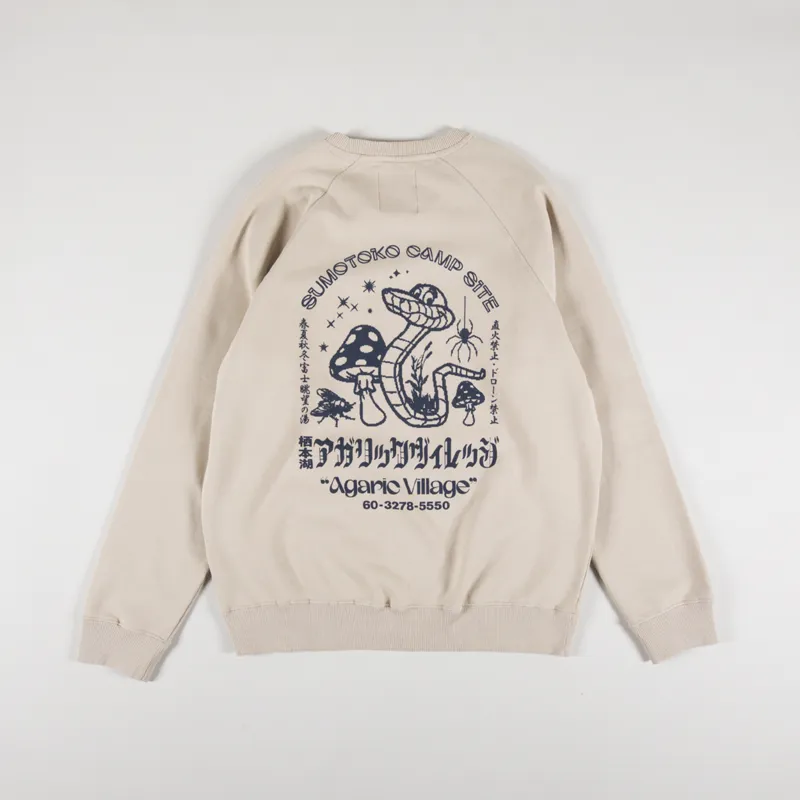 Edwin Agaric Village Sweatshirt White Pepper