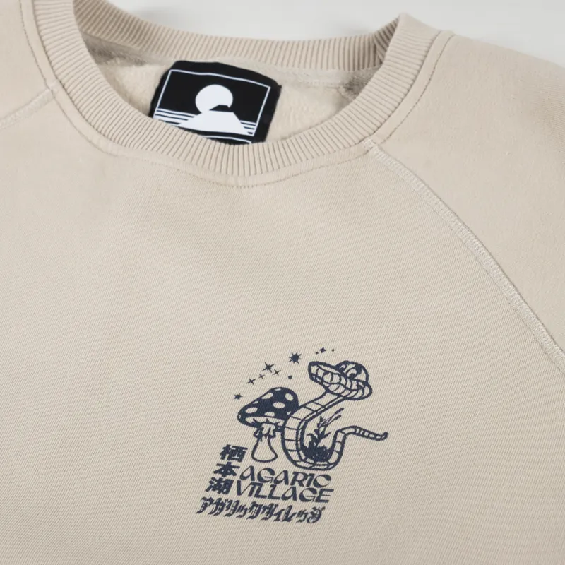 Edwin Agaric Village Sweatshirt White Pepper-3